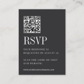 Parallel-UAWG für moderne Schwarz-Weiß-Hochzeiten Begleitkarte (Vorderseite)