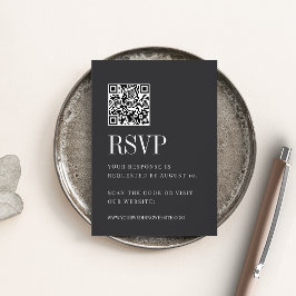 Parallel-UAWG für moderne Schwarz-Weiß-Hochzeiten  Begleitkarte