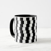 Parallele Linien geometrisch-optische Täuschung Tasse (Vorderseite Links)