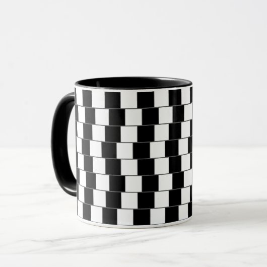 Parallele Linien geometrisch-optische Täuschung Tasse (Vorderseite Links)