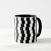 Parallele Linien geometrisch-optische Täuschung Tasse (VorderseiteRechts)