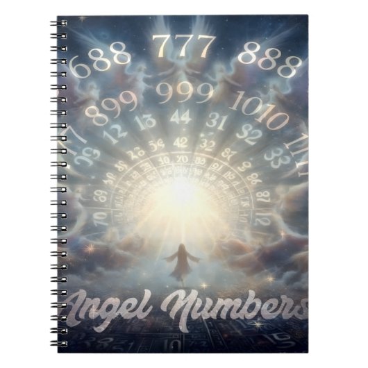 Parallele Realms Angel Numbers Notebook Notizblock (Vorderseite)