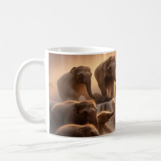 Parallele Reiche Elefantenkaffee Kaffeetasse (Links)
