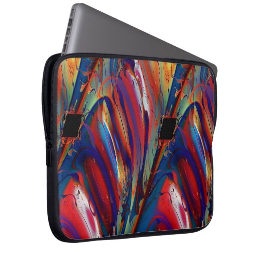 Parallelogramm Cooles Abstraktes Fine Art Fraktal Laptopschutzhülle (Vorne Rechts)