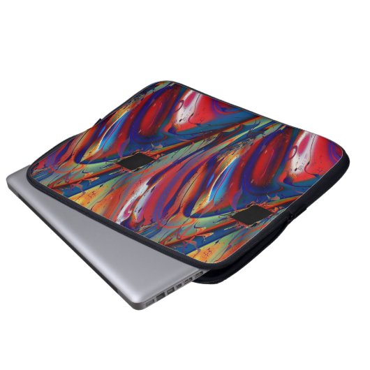 Parallelogramm Cooles Abstraktes Fine Art Fraktal Laptopschutzhülle (Vorne Knopf)