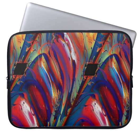 Parallelogramm Cooles Abstraktes Fine Art Fraktal Laptopschutzhülle (Vorderseite)