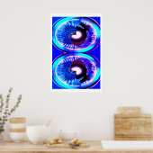 Paralleluniversen in der Mondlichtkunst Poster (Küche)