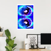 Paralleluniversen in der Mondlichtkunst Poster (Heimbüro)