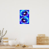Paralleluniversen in der Mondlichtkunst Poster (Küche)