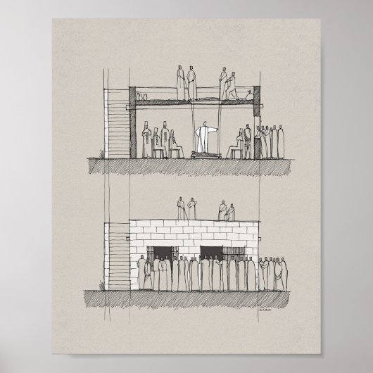 Paralytisches Wunder - Jesus heilt das Paralytisch Poster (Vorne)