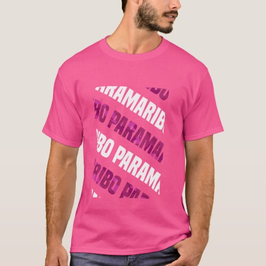 Paramaribo Camouflage Muster Pink Camouflage T-Shirt (Vorderseite)