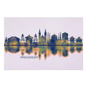 Paramaribo Skyline Poster