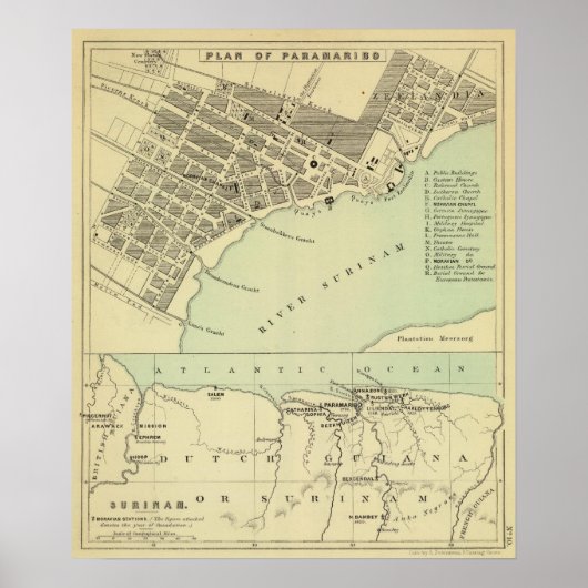 Paramaribo Surinam Poster (Vorne)