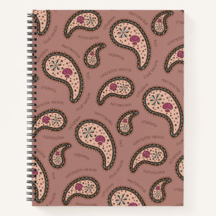 Paramecia Paisley Anpassbare Biologie Mocha Braun Notizblock