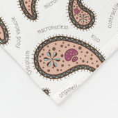 Paramecia Paisley Biologie Wissenschaft Weiß Fleecedecke (Ecke)