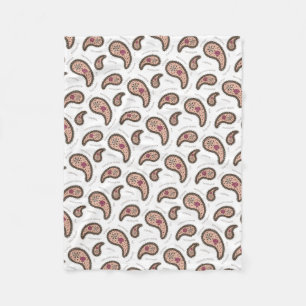 Paramecia Paisley Biologie Wissenschaft Weiß Fleecedecke