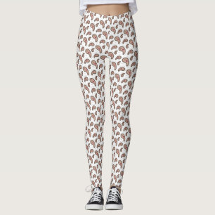 Paramecia Paisley Biologie Wissenschaft Weiß Leggings