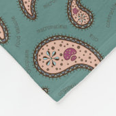 Paramecia Paisley Biology Science Aquamarin Fleecedecke (Ecke)