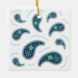 Paramecia Paisley Biology Science Microbe Keramikornament