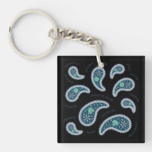 Paramecia Paisley Protozoan Biologie Wissenschaft  Schlüsselanhänger