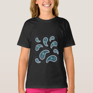 Paramecia Paisley Protozoan Biology Science Dark T-Shirt