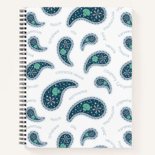 Paramecia Paisley Protozoan Biology Science Notizblock