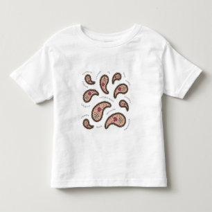 Paramecien Paisley Protozoen Biologie Wissenschaft Kleinkind T-shirt