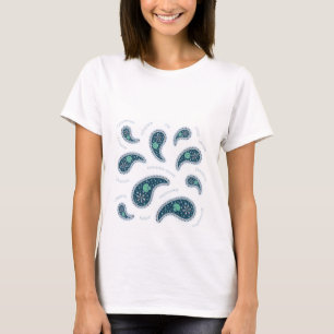 Paramecien Paisley Protozoen Biologie Wissenschaft T-Shirt