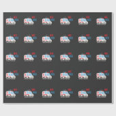 Paramedic Ambulance Car Weo Hospital EMT Geschenkpapier (Flach)