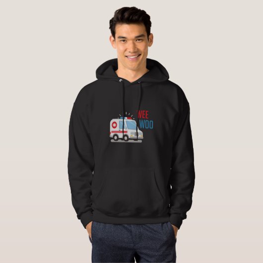 Paramedic Ambulance Car Weo Hospital EMT Hoodie (Vorne ganz)