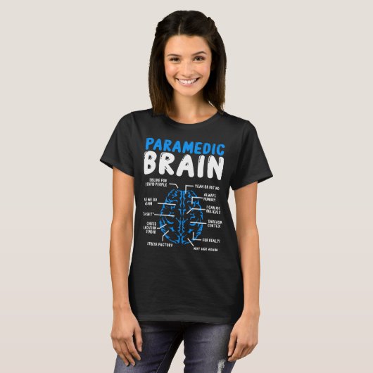 Paramedic Brain Paramedic School EMT EMS Week T-Shirt (Vorne ganz)
