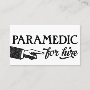 Paramedic Business Cards - Coole Vintage Visitenkarte