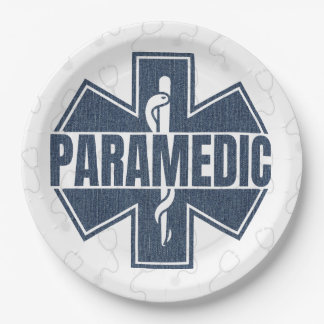 Paramedic Denim Textur Pappteller