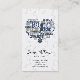 Paramedic Denim Textur Visitenkarte