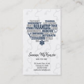 Paramedic Denim Textur Visitenkarte (Vorderseite)