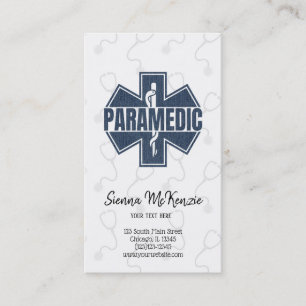 Paramedic Denim Textur Visitenkarte