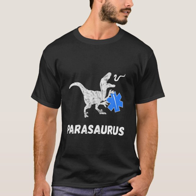 Paramedic Dinosaurier Funny EMT Dino First Respond T-Shirt (Vorderseite)