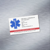 Paramedic EMS Ambulance Star of Life Custom Logo Magnetische Visitenkarte (Beispiel)