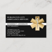 Paramedic EMS EMT Ambulance Emergency QR Code Logo Visitenkarte (Vorderseite)