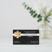 Paramedic EMS EMT Gold Ambulance Logo QR Code Visitenkarte (Stehend Vorderseite)