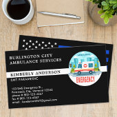 Paramedic EMT Ambulance Service Custom Emblem Logo Visitenkarte
