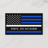 Paramedic EMT Ambulance Service Custom Emblem Logo Visitenkarte (Rückseite)