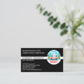 Paramedic EMT Ambulance Service Custom Emblem Logo Visitenkarte (Stehend Vorderseite)