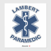 Paramedic EMT Custom Aufkleber (Blatt)