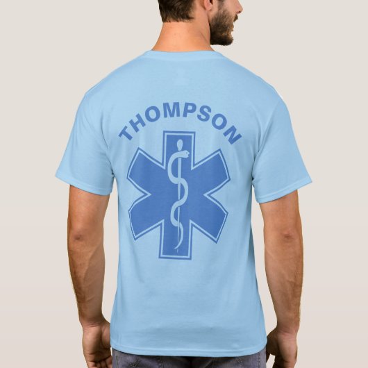 Paramedic EMT EMS - benutzerdefinierte Farbe T-Shirt (Rückseite)