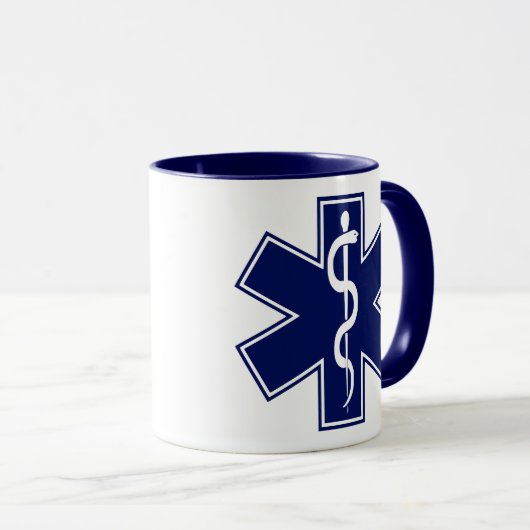 Paramedic EMT EMS Cross mit benutzerdefinierten Fa Tasse (VorderseiteRechts)