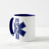 Paramedic EMT EMS Cross mit benutzerdefinierten Fa Tasse (Vorderseite Links)