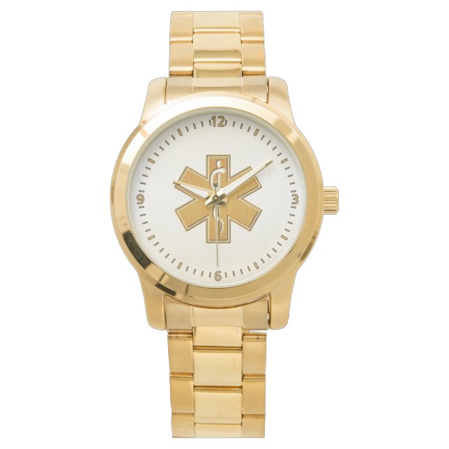 Paramedic EMT EMS Gold Armbanduhr (Vorderseite)