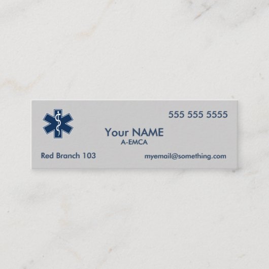 Paramedic EMT EMS Mini Visitenkarte (Vorderseite)