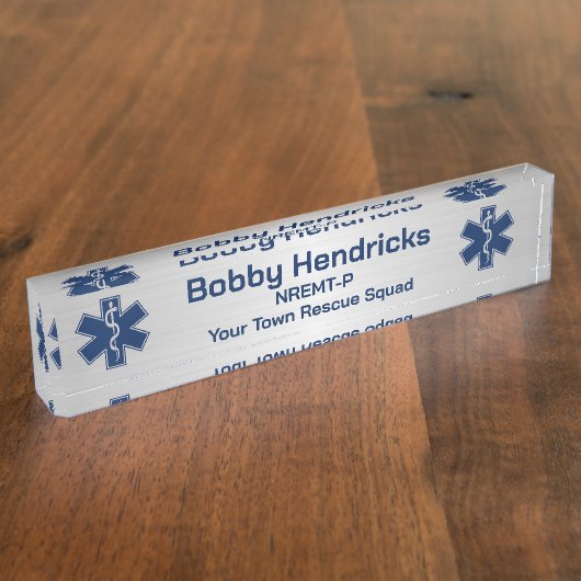 Paramedic EMT EMS Namensplakette (Seite)